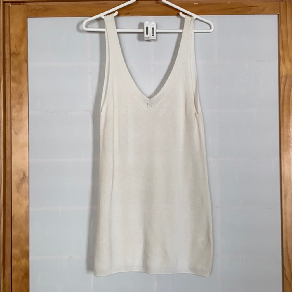 cream knit tank top